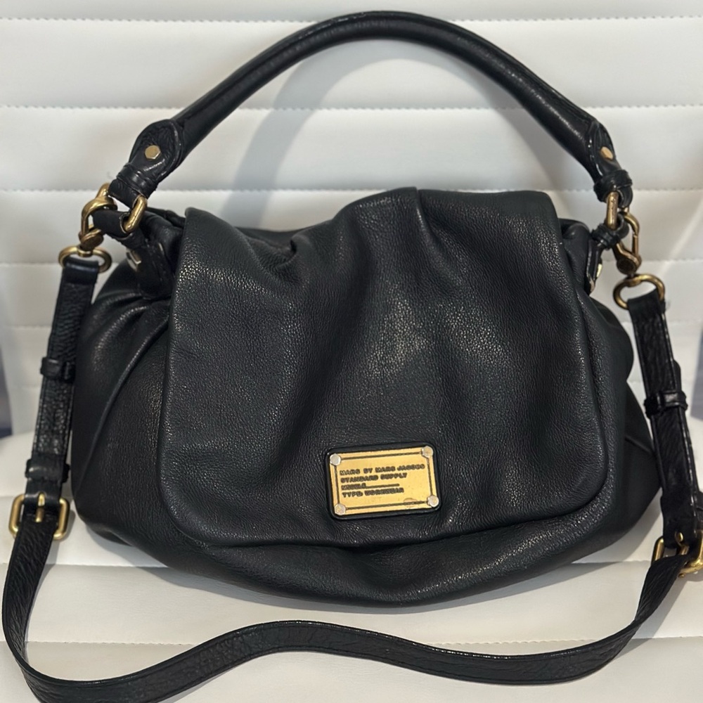 ✅ Marc by Marc Jacobs Dark Leather Shoulder Bag